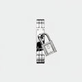 Hermès Kelly Silver Diamond-Set Watch