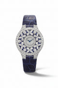 Graff Floral Diamond-Style Blue Strap Watch