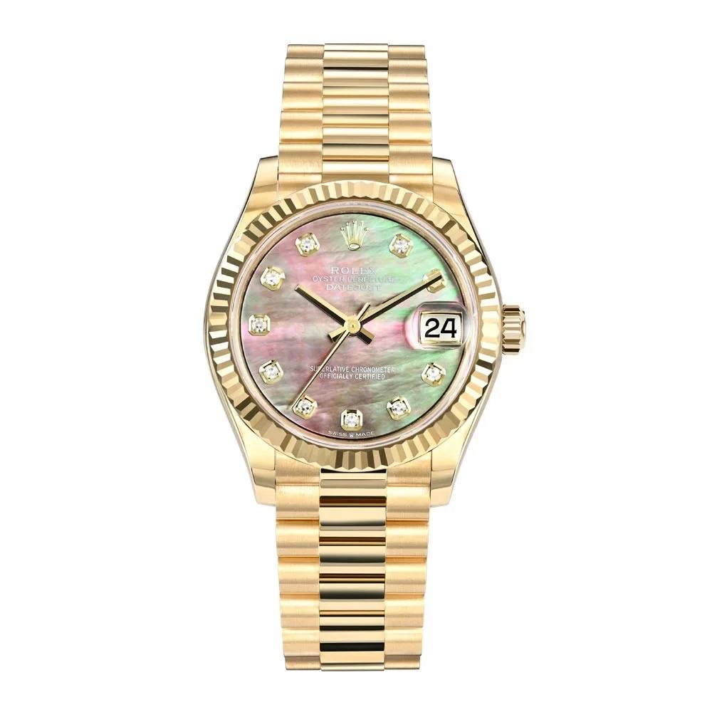 Rolex Datejust Gold Mother-of-Pearl Dial Watch