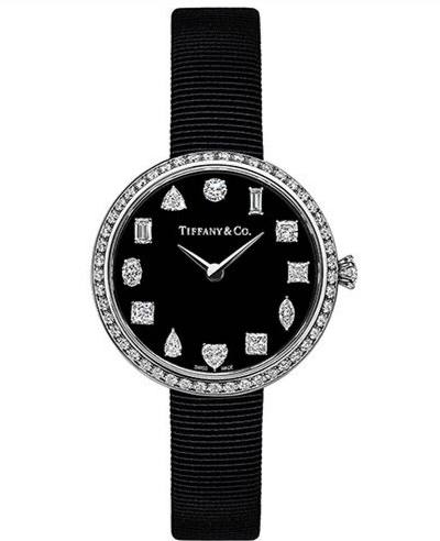 Tiffany & Co. Black Dial Diamond-Style Watch